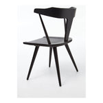 Featuring Ripley Black Dining Chair by Four Hands at Amethyst Home. This new take on the mid-century Windsor chair, the Ripley Dining Chair has a bowed, sculptural silhouette. A soft black finish adds movement to the wood by highlighting the natural grain of weathered oak. The chair is perfect for the chic, modern dining room look or that special nook in you.  Amethyst Home provides interior design, new home construction design consulting, vintage area rugs, and lighting in the Houston metro area.