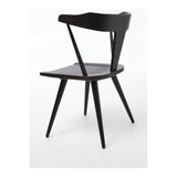 Featuring Ripley Black Dining Chair by Four Hands at Amethyst Home. This new take on the mid-century Windsor chair, the Ripley Dining Chair has a bowed, sculptural silhouette. A soft black finish adds movement to the wood by highlighting the natural grain of weathered oak. The chair is perfect for the chic, modern dining room look or that special nook in you.  Amethyst Home provides interior design, new home construction design consulting, vintage area rugs, and lighting in the Houston metro area.