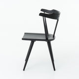 Featuring Ripley Black Dining Chair by Four Hands at Amethyst Home. This new take on the mid-century Windsor chair, the Ripley Dining Chair has a bowed, sculptural silhouette. A soft black finish adds movement to the wood by highlighting the natural grain of weathered oak. The chair is perfect for the chic, modern dining room look or that special nook in your .  Amethyst Home provides interior design, new home construction design consulting, vintage area rugs, and lighting in the Omaha metro area.