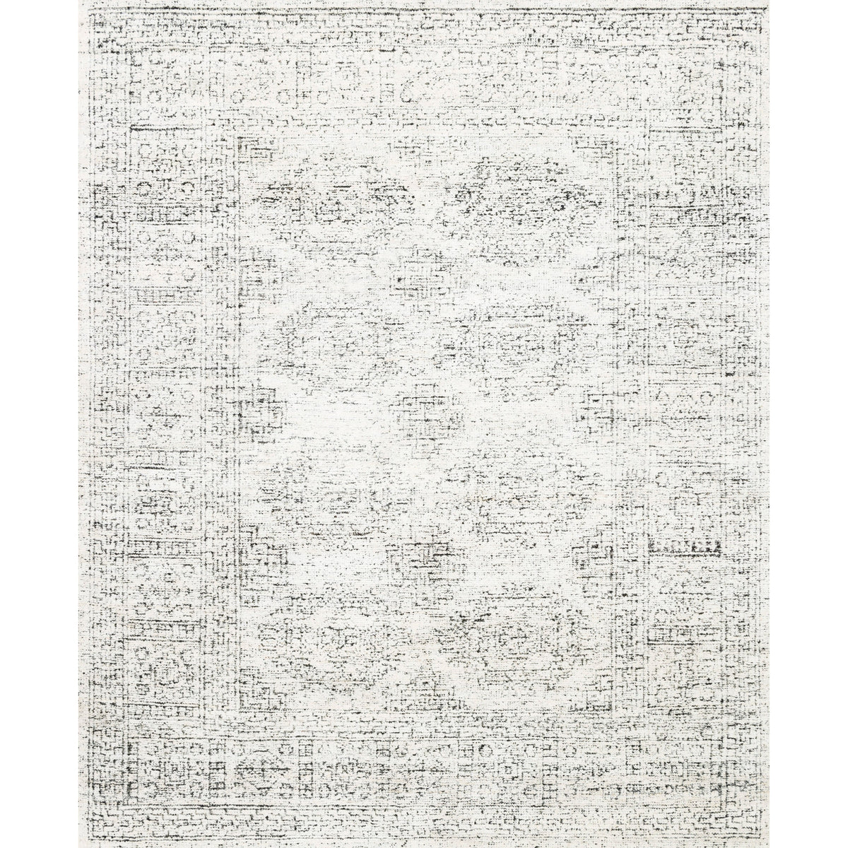 Vox White / Black Hand-Knotted Rug