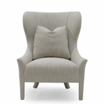 Instantly a timeless classic, our Ava Wing Chair has gorgeous curved arms with a tall, royal-like back. This comes standard with the following:  • Foam Down Wrap Seat Construction • Tight Seat Cushion • Notch Bottom Toss Pillow • Double Needle • Please Specify Leg Finish • Upholstered Only