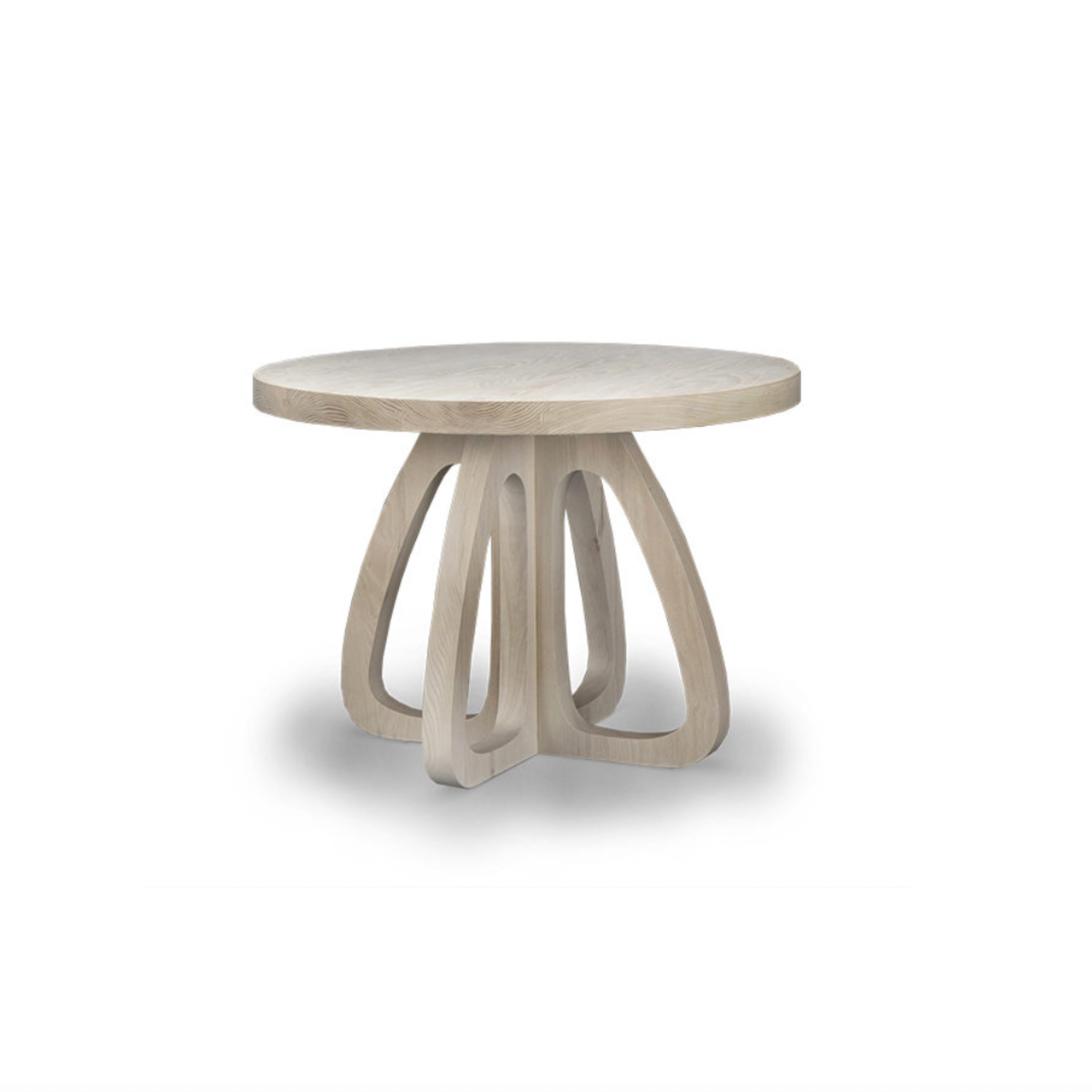 An Amethyst favorite, this Barcelona Occasional Table has an open, airy base that brings character to any area of your home. Bench-crafted with sustainably harvested hardwood in our North Carolina atelier, the Barcelona Table Family is a Verellen Essential.  36" Round Occasional Table: 36"d x 30"h 24" Round Side Table: 24"d x 22"h