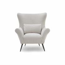 A timeless Verellen classic -- the Paola chair is the perfect hug. The walnut base and hand-hammered iron legs, its sophistication and uniqueness makes it unforgettable.  This chair comes standard with:   foam/down wrap tight seat construction tight back exposed wood detail base hand hammered solid metal legs knife edge kidney pillow double needle stitch detail