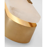 Featuring Melange 20" Elongated Sconce by Visual Comfort at Amethyst Home. Contrasting natural alabaster with metal in rounded forms and unique configurations, the Melange series by Kelly Wearstler blends the organic and the luxurious for a modern chic interior. Carved alabaster shades create a soft glow on walls and surfaces, while streamlined shapes soften an. Amethyst Home provides interior design, new home construction design consulting, vintage area rugs, and lighting in the Omaha metro area.