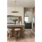 Featuring Piatto Large Pendant by Visual Comfort at Amethyst Home. The Piatto Large Pendant is one of our favorite lighting pieces for a kitchen island. Finished in a Hand-Rubbed Antique Brass with Plaster White Shade is an elegant take on a timeless pendant light.
Overall Dimensions: 24" L x 24" W x 7" HWeight: 9 lbs..  Amethyst Home provides interior design, new home construction design consulting, vintage area rugs, and lighting in the Laguna Beach metro area.