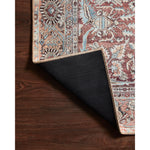 Featuring Wynter Tomato / Teal Rug by Loloi at Amethyst Home. Old soul, new spirit. Power-loomed of 100% polyester, the Wynter Tomato / Teal area rug showcases a one-of-a-kind vintage or antique area rug look at an affordable price. This rug brings in tones of red, blue, orange, and hints of ivory, and ideal for high traffic areas due to the rug's durability..  Amethyst Home provides interior design, new home construction design consulting, vintage area rugs, and lighting in the Boston metro area.