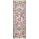 Featuring Wynter Tomato / Teal Rug by Loloi at Amethyst Home. Old soul, new spirit. Power-loomed of 100% polyester, the Wynter Tomato / Teal area rug showcases a one-of-a-kind vintage or antique area rug look at an affordable price. This rug brings in tones of red, blue, orange, and hints of ivory, and ideal for high traffic areas due to the rug's dur.  Amethyst Home provides interior design, new home construction design consulting, vintage area rugs, and lighting in the Salt Lake City metro area.