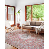 Featuring Wynter Tomato / Teal Rug by Loloi at Amethyst Home. Old soul, new spirit. Power-loomed of 100% polyester, the Wynter Tomato / Teal area rug showcases a one-of-a-kind vintage or antique area rug look at an affordable price. This rug brings in tones of red, blue, orange, and hints of ivory, and ideal for high traffic areas due to the rug's durability..  Amethyst Home provides interior design, new home construction design consulting, vintage area rugs, and lighting in the Austin metro area.