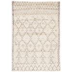 Featuring Zuri Turtledove/Walnut Hand-Knotted Rug by Jaipur Living at Amethyst Home. Soft and luxurious in feel, the Zuri Turtledove/Walnut area rug by Jaipur Living is a modern take on a classic Moroccan area rug. The supple hand-knotted, 100% wool showcased in natural tones of ivory and brown with distressed patterns reminiscent of tile motifs.
Zuri represen.  Amethyst Home provides interior design, new home construction design consulting, vintage area rugs, and lighting in the Omaha metro area.