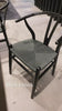 We loved the curved back and woven fibre seat of this Ventana Black Dining Chair. Simple and sturdy, this is an easy choice for your dining room.   Size: 19.5"W x 16.5"D x 31"H Seat Height: 18.11" Materials: Solid Elm Frame, Woven Fibre Seat   