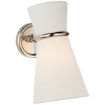 Featuring Clarkson Small Single Pivoting Sconce by Visual Comfort at Amethyst Home. The Clarkson by AERIN presents a minimalist form and offers a variety of lighting positions. Soft, even lighting emanates from slender shades, while brass and matte details suggest a slightly dramatic flair. This is a sophisticated choice for hallways, home libraries, o.  Amethyst Home provides interior design, new home construction design consulting, vintage area rugs, and lighting in the Winter Garden metro area.