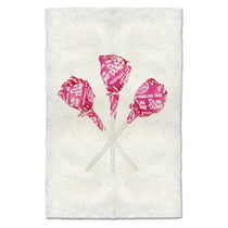 Get fun and quirky with this Watermelon Suckers Art! These prints come in various sizes, they can be a statement piece or a small accent to add a natural detail to a cozy nook.  Raw edge handmade paper from Nepal. Fine art prints  Pencil signature