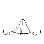 Add unique and modern lighting to a room with this Spider Chandelier from Cisco Brothers. The curved arms add beautiful sight lines to the fixture and plenty of light. This light fixture sets any room apart and comes available in either a "rust" or "flat black" finish in three different sizes.