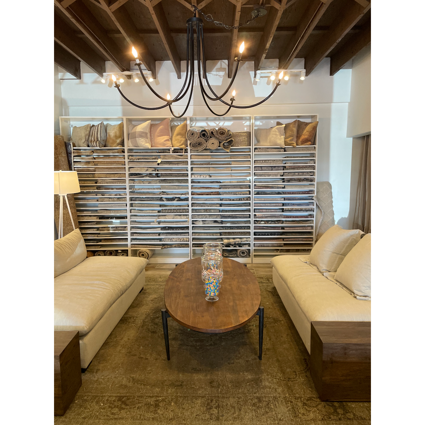 Add unique and modern lighting to a room with this Ramo Chandelier from Cisco Brothers. The curved arms add beautiful sight lines to the fixture and plenty of light.  Overall: 60”dia. 30.5"h Chain Length: 3' Canopy: 6"dia