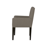 We find comfort in the tradition look of this Bertoli Dining Armchair by Cisco Home. We'd love to see this featured in your living room or dining room!  Overall: 24"W x 36"H x 24"D Sitting Space: 18"W x 18"D Seat Height: 19"h Arm Height: 26"H Weight: 27lbs