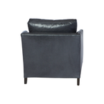 The Gunner Chair by Cisco Home has a mid century modern feel, with a modish silhouette softened by gentle curves. It’s 8 way hand tied support allows for maximum comfort. The subtly sloping arm detail add an inviting accent, making the Gunner the perfect spot to perch with a book or a cup of coffee.  Overall: 29"w x 34"d x 25"h