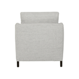 The Gunner Chair by Cisco Home has a mid century modern feel, with a modish silhouette softened by gentle curves. It’s 8 way hand tied support allows for maximum comfort. The subtly sloping arm detail add an inviting accent, making the Gunner the perfect spot to perch with a book or a cup of coffee.  Overall: 29"w x 34"d x 25"h