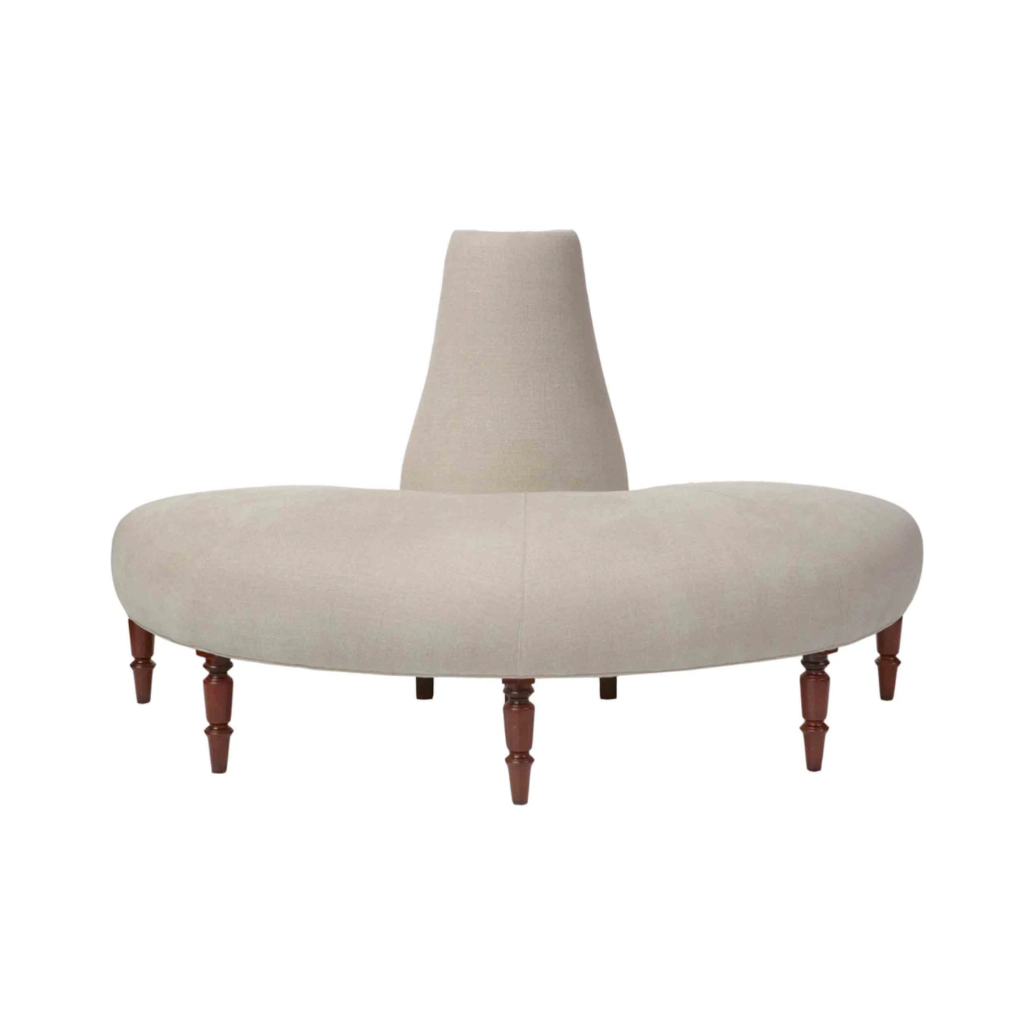 This JD Coin Half Upholstered Sofa by Cisco Home is an elegant statement in a foyer, striking in a master closet, or a perfect transition in living spaces. A nod to the glamour of old hotels with a fresh, modern perspective!  Overall: 60"w 30"d 39"h