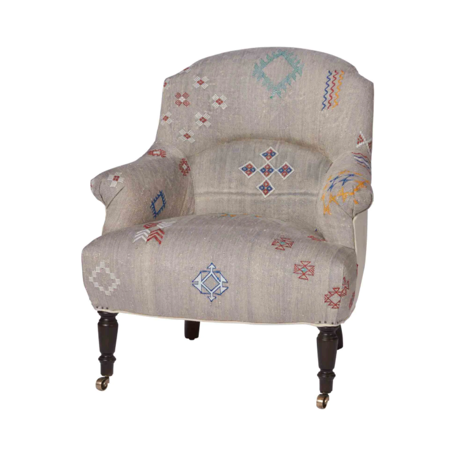 Extreme comfort and style is found in this JD Tulip Chair by Cisco Home. We'd love to see a pair of these snuggled next to your fireplace, office, or other space!  Overall: 30"w x 32"d x 33"h