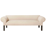 We love the chunky, rolled arms of this Teddy Sofa - John Derian by Cisco Home. With a clean bench seat, this will be a staple furniture piece in your home for years to come!   Overall: 78"W x 27"H x 26"D Sitting Space: 63.5"W x 20"D Seat Height: 19"h Arm Height: 26.5"h Weight: 95lbs Leg: 9.75"h