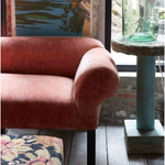 We love the chunky, rolled arms of this Teddy Sofa - John Derian by Cisco Home. With a clean bench seat, this will be a staple furniture piece in your home for years to come!   Overall: 78"W x 27"H x 26"D Sitting Space: 63.5"W x 20"D Seat Height: 19"h Arm Height: 26.5"h Weight: 95lbs Leg: 9.75"h