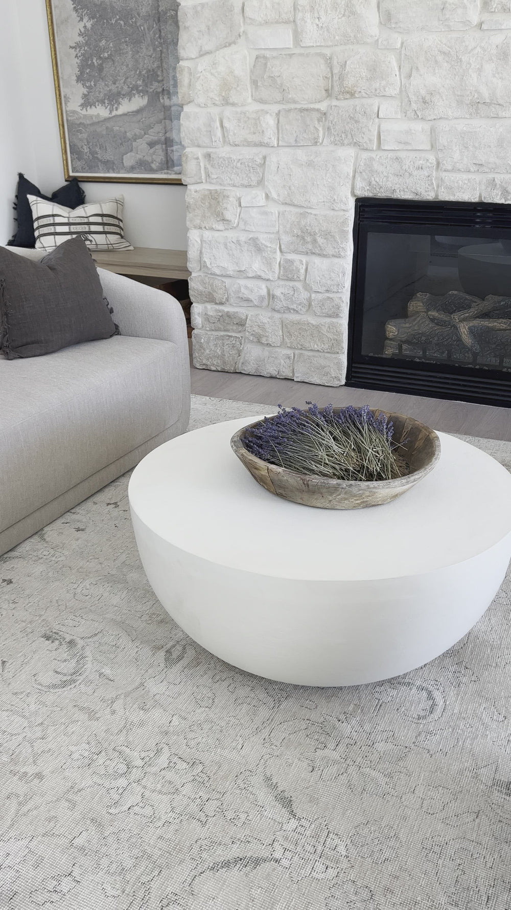 Drum Iron Coffee Table - Matte White | ready to ship!