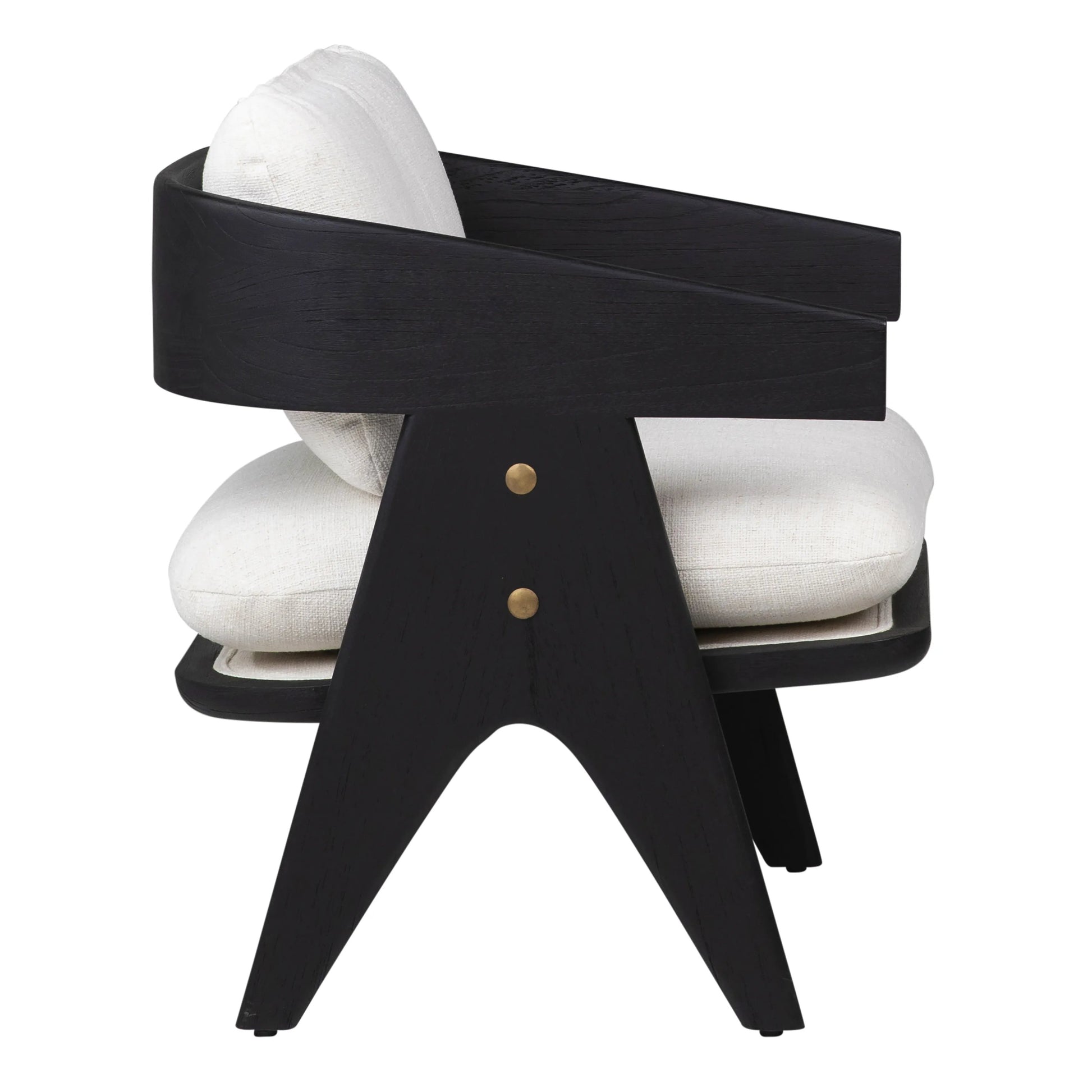 This plush chair offers a stunning silhouette that effortlessly complements any space Amethyst Home provides interior design, new home construction design consulting, vintage area rugs, and lighting in the Seattle metro area.