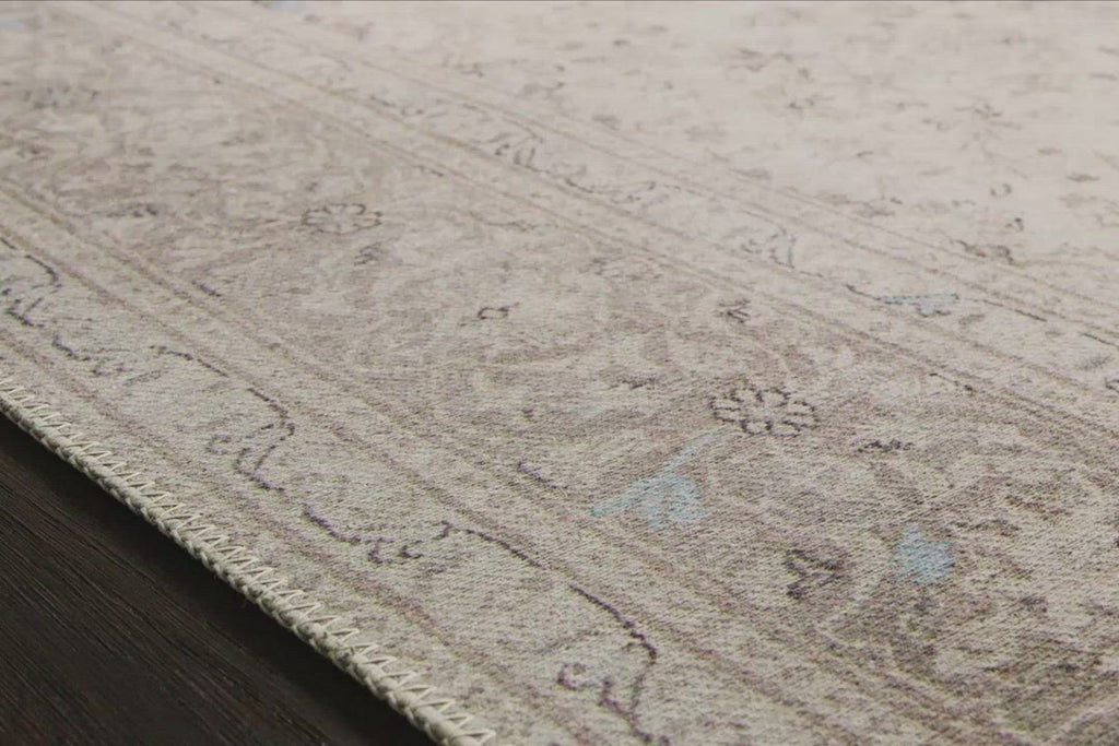 Timeless and classic, the Loren Collection offers vintage hand-knotted looks at an affordable price. Created in Turkey using the most advanced rug-making technology, these printed designs provide a textured effect by portraying every single individual knot on a soft polyester base.  Power Loomed 100% Polyester LQ-03 Sand/Taupe