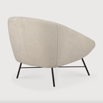 Designed by Jacques Deneef, this Barrow Lounge Chair - Copper has an irresistible vintage vibe. We love the thin metal frame paired with the rich upholstery - a comfortable, timeless chair to add to any space!  Dimensions: 32"w x 31.5"d x 28"h  Seat Height: 16.5"  Material: Fabric - 78% PC, 20% PL, 2% VI 