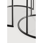 Featuring a heavy aged mirror surface, this Nesting Coffee Table Set - Clear brings a vintage look with a modern twist to any living room or lounge area.   Dimensions: 36.5"w x 36.5"d x 16.5"h  Weight: 58 lbs  Material: Mirror