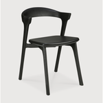 Featuring Oak Bok Dining Chair - Black - Black Leather by Ethnicraft at Amethyst Home. This Oak Bok Dining Chair features an airy shape with rock-solid construction,  making this piece a timeless and remarkable design to enjoy for years to come. Pair with a dining table or stand-alone against a wall, hallway, or end of the bed! Designed by Alain can Ha.  Amethyst Home provides interior design, new home construction design consulting, vintage area rugs, and lighting in the Winter Garden metro area.