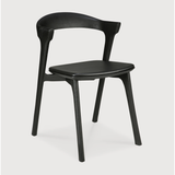 Featuring Oak Bok Dining Chair - Black - Black Leather by Ethnicraft at Amethyst Home. This Oak Bok Dining Chair features an airy shape with rock-solid construction,  making this piece a timeless and remarkable design to enjoy for years to come. Pair with a dining table or stand-alone against a wall, hallway, or end of the bed! Designed by Alain can Ha.  Amethyst Home provides interior design, new home construction design consulting, vintage area rugs, and lighting in the Winter Garden metro area.