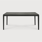The airy shape yet rock solid construction make this Oak Bok Dining Table - Black a timeless and remarkable design to enjoy for years to come. Available in many sizes, this can fit any dining room or kitchen area.   Material: Oak, 100% Solid Wood Finish: Varnished