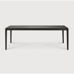 The airy shape yet rock solid construction make this Oak Bok Dining Table - Black a timeless and remarkable design to enjoy for years to come. Available in many sizes, this can fit any dining room or kitchen area.   Material: Oak, 100% Solid Wood Finish: Varnished