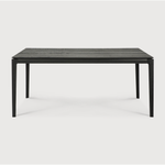 The airy shape yet rock solid construction make this Oak Bok Dining Table - Black a timeless and remarkable design to enjoy for years to come. Available in many sizes, this can fit any dining room or kitchen area.   Material: Oak, 100% Solid Wood Finish: Varnished