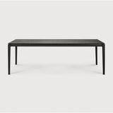 The airy shape yet rock solid construction make this Oak Bok Dining Table - Black a timeless and remarkable design to enjoy for years to come. Available in many sizes, this can fit any dining room or kitchen area.   Material: Oak, 100% Solid Wood Finish: Varnished