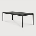 The airy shape yet rock solid construction make this Oak Bok Dining Table - Black a timeless and remarkable design to enjoy for years to come. Available in many sizes, this can fit any dining room or kitchen area.   Material: Oak, 100% Solid Wood Finish: Varnished