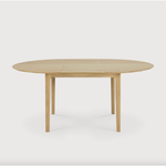 Featuring Oak Bok Round Extendable Dining Table by Ethnicraft at Amethyst Home. This Oak Bok Round Extendable Dining Table offers the perfect solution for adaptable dining within a smaller space. The iconic airy shape and solid construction make for a timeless design to enjoy for years to come.
Material: Oak, 100% Solid WoodFinish: Oiled
Dimensions: 51"w x 51.  Amethyst Home provides interior design, new home construction design consulting, vintage area rugs, and lighting in the Austin metro area.