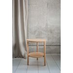 We love the sleek, timeless shape of the Oak Bok Side Table as it makes a beautiful addition to any lounge space. From art to books or plants, with the Bok side table, your object of choice has found its stage.  Dimensions: 17"w x 17"d x 20"h  Weight: 13 lbs  Material: Oak, 100% solid wood Finish: Varnished