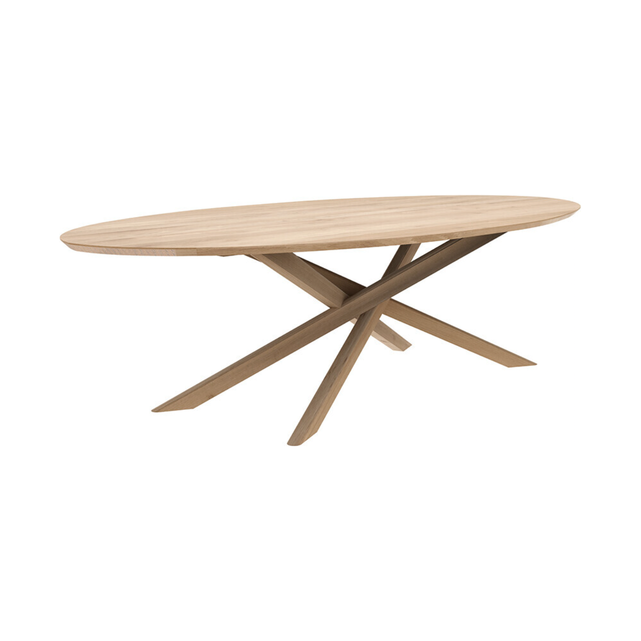 Featuring Oak Mikado Dining Table - Oval by Ethnicraft at Amethyst Home. We love the sculptural character of this Oak Mikado Dining Table - Oval. The legs interlock like a well-thought-out puzzle, making it easier to interact with your guests and allows you to converse with your family and friends for years to come!
Designed by Alain van Havre
Material: Oa.  Amethyst Home provides interior design, new home construction design consulting, vintage area rugs, and lighting in the Park City metro area.