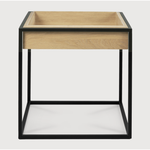Featuring Oak Monolit Side Table by Ethnicraft at Amethyst Home. Balance and function come together in the Monolit side table. This simple, sleek table includes storage and we LOVE hidden storage! Dress up your living room or office with a piece that is both functional and stylish!
Dimensions: 19"w x 19"d x 20.5"h Weight: 22 lbs
Material: Oak, 100% solid wo.  Amethyst Home provides interior design, new home construction design consulting, vintage area rugs, and lighting in the Portland metro area.
