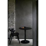 Featuring Oak Round Torsion Dining Table - Black by Ethnicraft at Amethyst Home. We love the modern, sleek look of this Oak Torsion Dining Table - Black. The varnish finish gives more depth, with the rougher surface highlighting the grain of the wood.
Dimensions 28": 28"w x 28"d x 30"h Weight: 46 lbs
Dimensions 35.5": 35.5"w x 25.5" x 30"hWeight: 73 lbs
Dimen.  Amethyst Home provides interior design, new home construction design consulting, vintage area rugs, and lighting in the Boston metro area.
