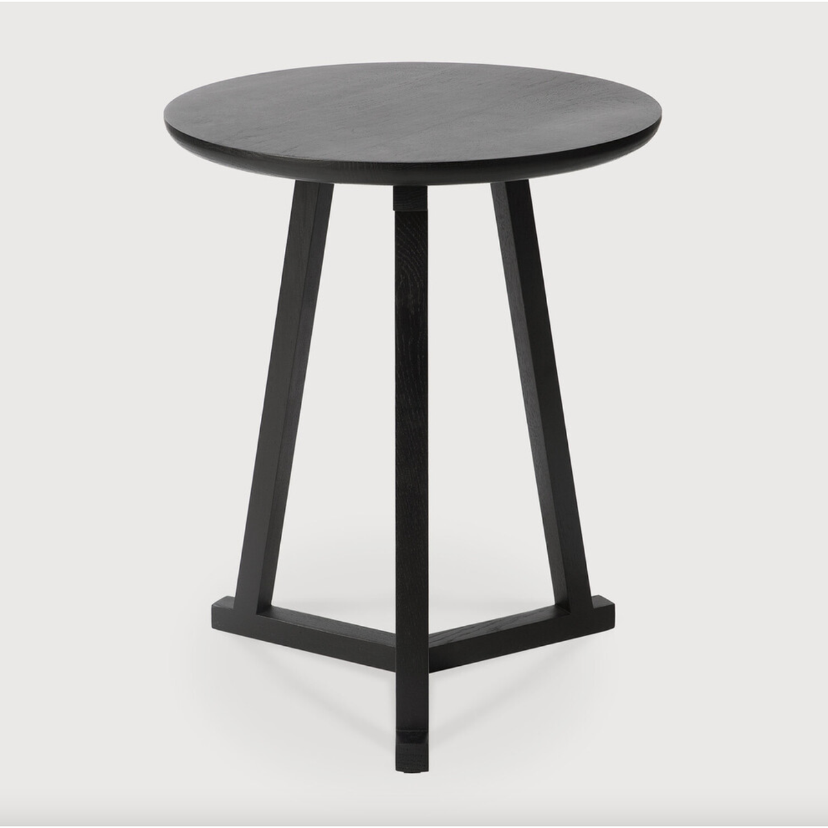 Oak Tripod Side Table - Black | ready to ship!