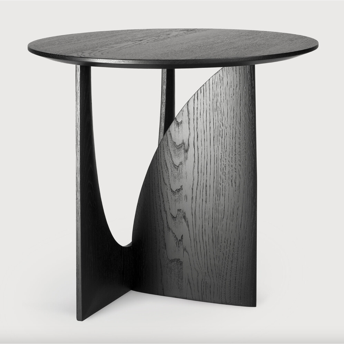 Oak Geometric Side Table - Black | ready to ship!