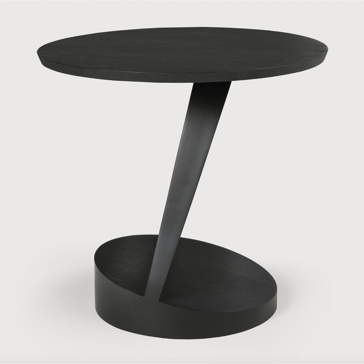 Teak Oblic Side Table - Black | ready to ship!