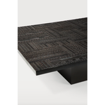 Featuring Teak Tabwa Blok Coffee Table by Ethnicraft at Amethyst Home. We love the contemporary feel of this Teak Tabwa Blok Coffee Table. The table is transformed into unique pieces of art, with each pattern carefully carved by artisans. 
Due to the hand-created nature of our products, each item will vary slightly. We consider this as a sign of uniqueness. Fo.  Amethyst Home provides interior design, new home construction design consulting, vintage area rugs, and lighting in the Miami metro area.
