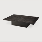 Featuring Teak Tabwa Blok Coffee Table by Ethnicraft at Amethyst Home. We love the contemporary feel of this Teak Tabwa Blok Coffee Table. The table is transformed into unique pieces of art, with each pattern carefully carved by artisans. 
Due to the hand-created nature of our products, each item will vary slightly. We consider this as a sign of uniqueness. F.  Amethyst Home provides interior design, new home construction design consulting, vintage area rugs, and lighting in the Boston metro area.