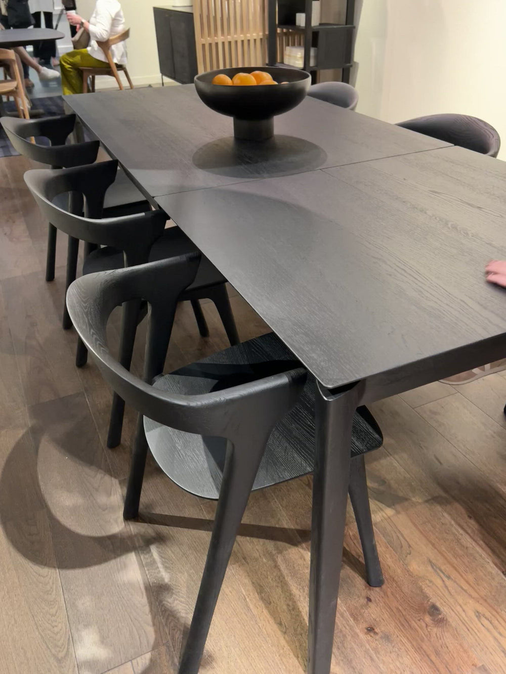 Oak Bok Extendable Dining Table - Black