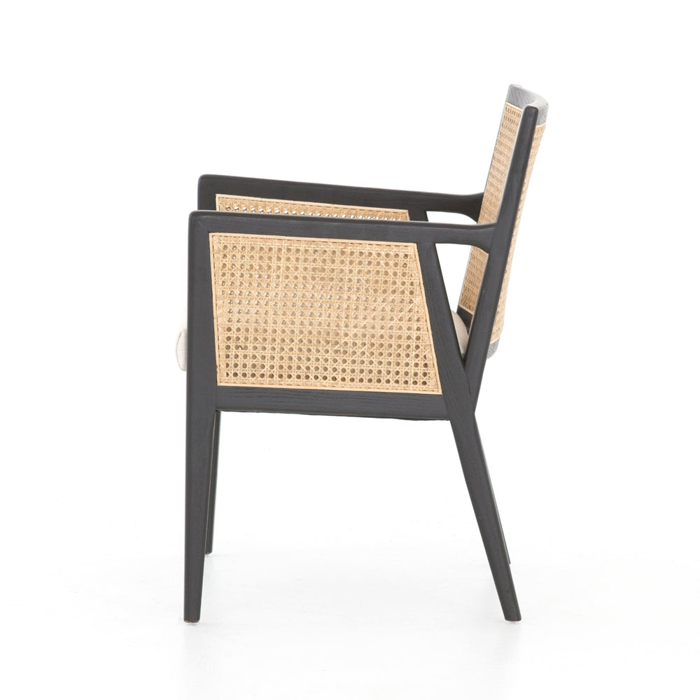 Antonia Cane Brushed Ebony Dining Armchair | ready to ship!