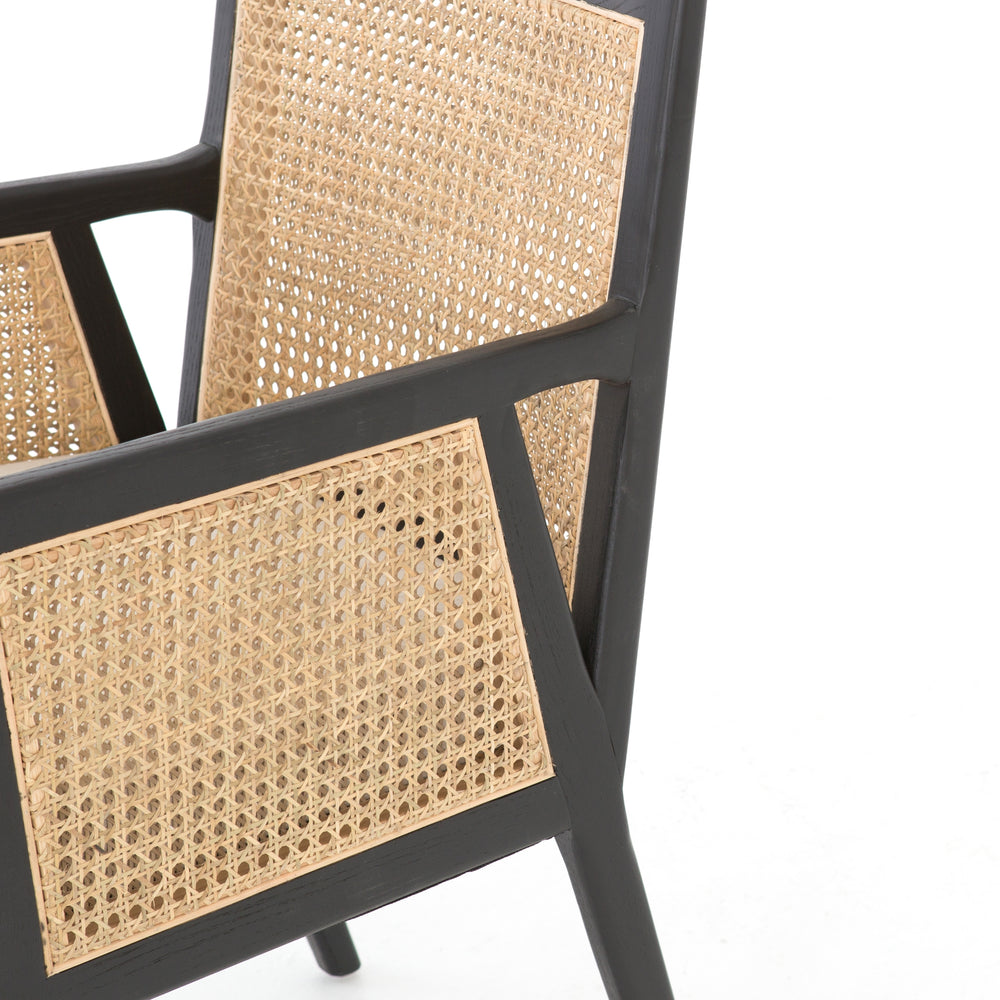 Antonia Cane Brushed Ebony Dining Armchair | ready to ship!